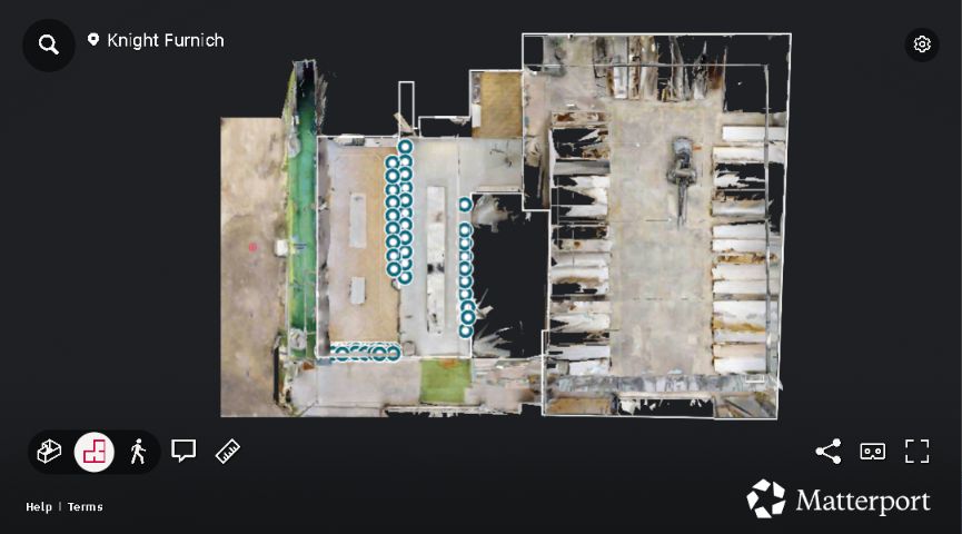 ผังโชว์รูม Knight Furnich มุมมอง Top View